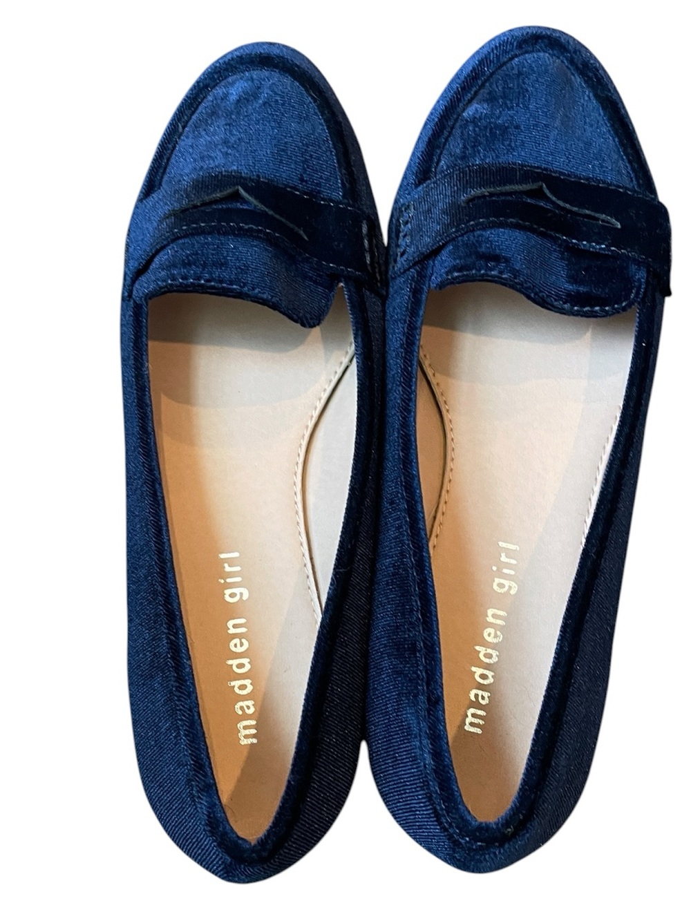 Madden Girl Women Velvet Loafers Women’s Size 8.5 Sapphire Blue